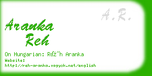 aranka reh business card